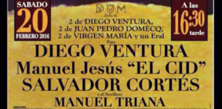 Cartel anunciador de toreros sevillanos para Mairena del Aljarafe.
